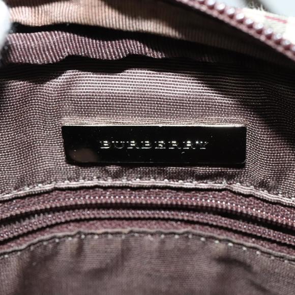 BURBERRY Nova Check Shoulder Bag Canvas Beige Silver Auth ep9111 - Picture 11 of 16